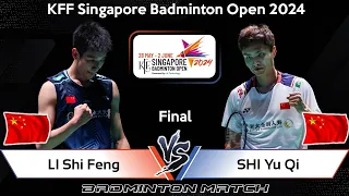 🔴LIVE SCORE | LI Shi Feng (CHN) vs SHI Yu Qi (CHN) | Singapore Badminton Open 2024