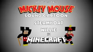 Clips From Walt Disney Steamboat Willie In Minecraft - Animated Short By Nathaniel Ales