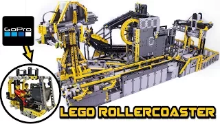 HUGE lego technic figure rollercoaster  --with GOPRO camera ride--