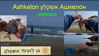 4K 05/08/2022 Ashkelon Ашкелон אשקלון fishing рыбалка דיג ומדריך איך להגיע לחוף סלע