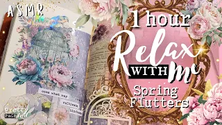 ASMR🌷 Relaxing Sounds for Sleep, working, studying | Spring Journaling Scrapbooking Sleep Therapy💤