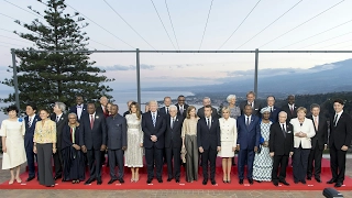 Presentazione Capi di Stato e di Governo vertice G7 al Presidente Mattarella