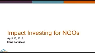Impact Investing for INGOs