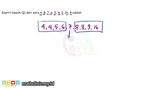 br3 3 | 3. Kuartil bawah Q1 dari data 4, 8, 7, 6, 5, 4, 9, 16, 8 adalah ...