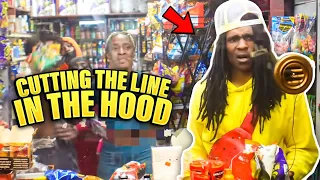 Cutting the line in the hood almost goes wrong 😳😳