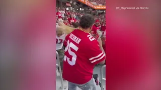 Violent brawl breaks out in crowd of 49ers-Giants game at Levi's