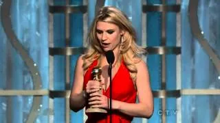 Claire Danes wins Best Actress in a TV Series Drama - Golden Globes 2013