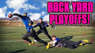 WORLD'S MOST ENTERTAINING BACKYARD TACKLE FOOTBALL GAME!! (Divisional Playoffs)