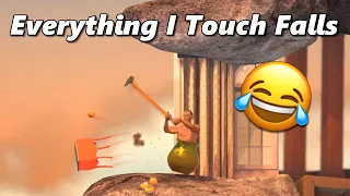 Getting Over It But Everything I Touch Falls!? - MODDED Getting Over It With Bennett Foddy