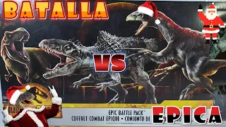 Jurassic World Dominion Conjunto Batalla Épica Tyranosaurus y Therizinosaurus vs Giganotosaurus 😎