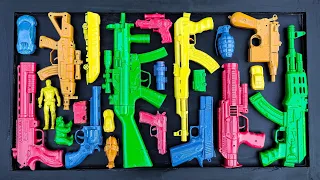 Wow!! Membersihkan Nerf Gun, Assault Rifle, Ak47, Sniper Rifle, Mobil Box, Nerf Shotgun, M16, Tayo