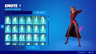 ALL FORTNITE ICON SERIES AND [NEW] TIKTOK EMOTES (scarlet witch Wanda )