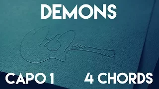 How To Play demons by Imagine Dragons | Capo 1 (4 Chords) Guitar Lesson