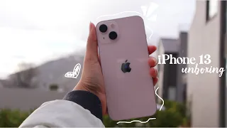 iphone 13 pink unboxing 💕 cinematic mode + camera comparison with iphone 11 pro