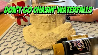 #280 Miniature Waterfall - Plaster and Epoxy Resin #model scenery