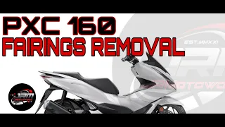 HOW TO REMOVE FAIRINGS OF PCX160 | PCX160 FAIRING REMOVAL | HORN INSTALLATION 4 PCX160 | JRMOTOWORKZ