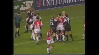 PSV V Feyenoord - Red card and fight (1996/97)