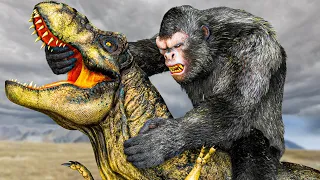 BEST T-Rex Vs King Kong : Rescue Baby Kong Returning From The Dead | JURASSIC WORLD 4 | Teddy Chase