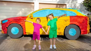 Kids Learning good habits with Stickers and Dad