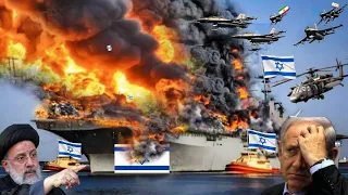 Israeli Second Navy Aircraft Carrier Badly Destroyed by Iranian Combat Helicopters - GTA 5