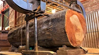 Extremely Giant Wood Cutting Sawmill Machine // The Process Mr Van Woodworking Giant Table Hardwood
