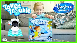 Hasbro TOILET TROUBLE Flush Game Review For Kids