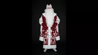 Дед Мороз "Царский" бордовый мех