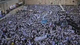 Thousands of Jewish nationalists mark Jerusalem Day at Western Wall | AFP