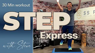 Step Aerobics Workout 30 min cardio step routine workout with Steve SanSoucie