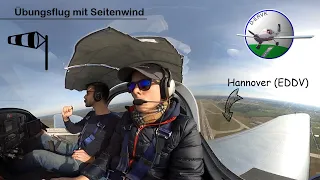 Landungen üben bei 14kt Seitenwind