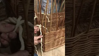 Adding a Rope handle to a Willow Basket