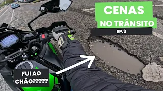 CRATERA NA ESTRADA e CENAS NO TRÂNSITO Ep.3 #motovlog #portugal #leiria #nature