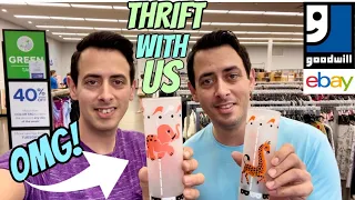 Thrift with US GOODWILL ~ RARE ITEM! FILLED OUR CART! How to find items to RESELL ON eBay FOR PROFIT