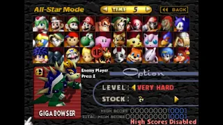 Smash Remix 1.5.0 | All-Star Mode Gameplay w/ Giant Giga Bowser (VERY HARD/NO CONTINUES & NO HEARTS)