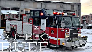 Montreal Fire Department (SIM) Spare Pumper 282(273) responding 2x from fire station 73.