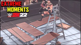 WWE 2K22 Extreme Moments! PS5 4K60FPS