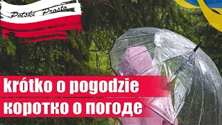 Коротко о погоде. Польский язык