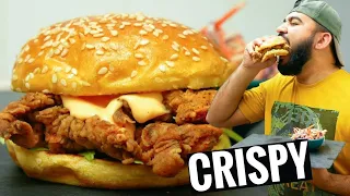 CRISPY CHICKEN BURGER RECIPE OUT OF THIS WORLD! | Halal Chef