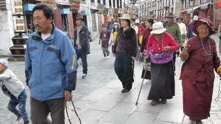 Walking the streets of Lhasa, Tibet