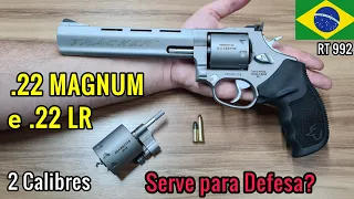 Revólver 22 Magnum, Serve para Defesa? Teste e Opinião - RT 992, também é .22 LR de 6,5" e 9 T