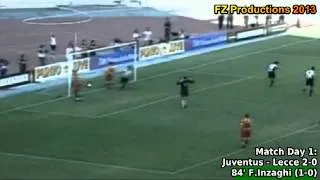 Serie A 1997-1998, day 1 Juventus - Lecce 2-0 (F.Inzaghi goal)