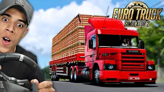 COMBOIO DE SCANIA COM CARGAS PESADAS NO BITREM 9 EIXOS! - EURO TRUCK SIMULATOR 2 + G920