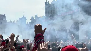 Feta Wisły Kraków na Rynku Głównym po zdobyciu Pucharu Polski, 3 maja 2024