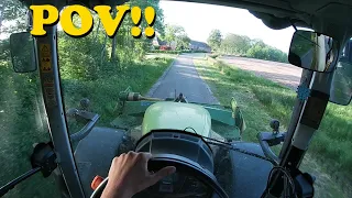 POV!! mowing SECOND CUT Grass - Claas Arion 530, Krone // Dairy farm Lusseveld (2023) Gopro Hero 7