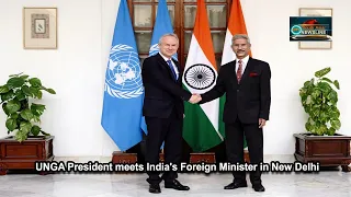 UNGA President meets India's Foreign Minister in New Delhi