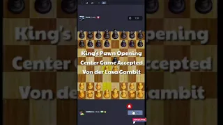 King's Pawn Opening Center Game Accepted Von der Lasa Gambit Chess by DMIndia