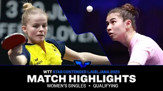 Filippa Bergand vs Gaia Monfardini | WS Qual | WTT Star Contender Ljubljana 2023