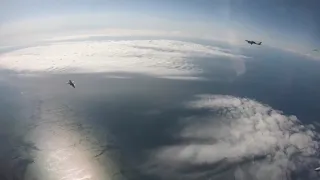 Tu-142 and Su-27 over the Baltic Sea