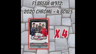 2020 F1 Topps Chrome 4 Box Break! Formula 1 Card Opening!