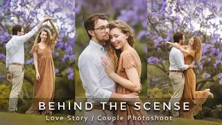 Romantic Love Story / Couple Photoshoot at a beautiful location behind the scenes | Posing ideas